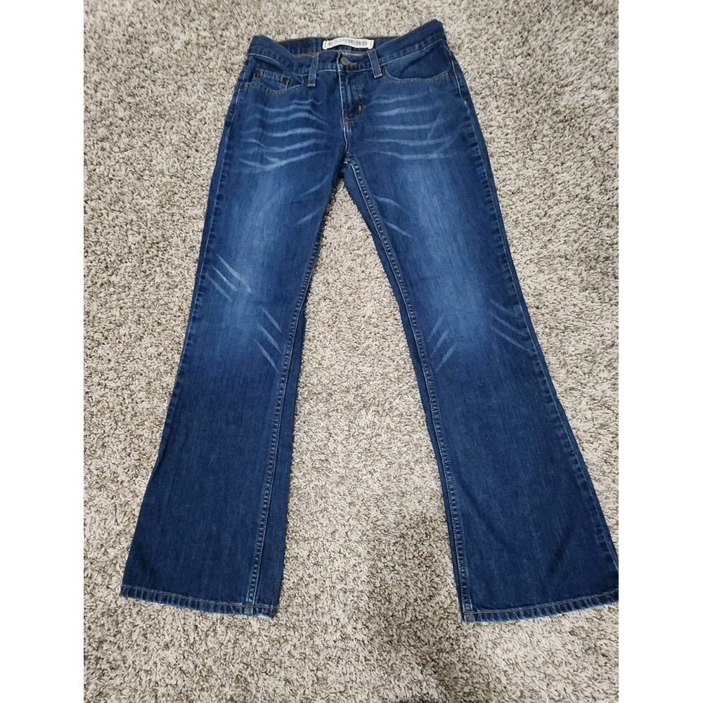 Express Women's Jeans Riot Siren Precision Fit Boot Cut Blue 4R‎